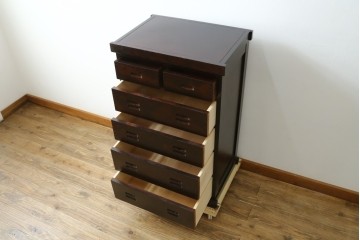 中古　民芸家具　和光　NEW北樹　和モダンデザイン　上品な佇まいのチェスト　(R-090347)