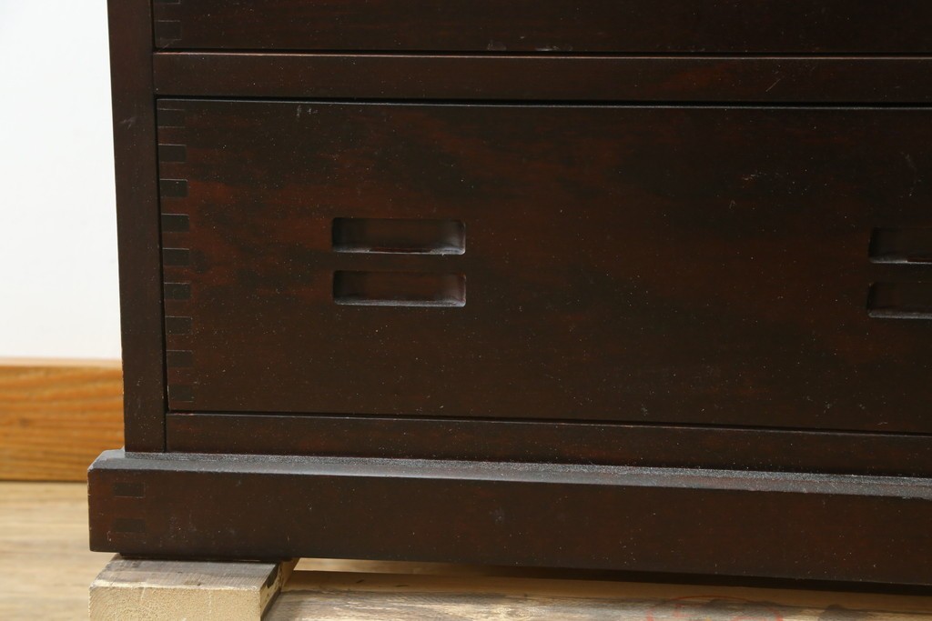 中古　民芸家具　和光　NEW北樹　和モダンデザイン　上品な佇まいのチェスト　(R-090347)