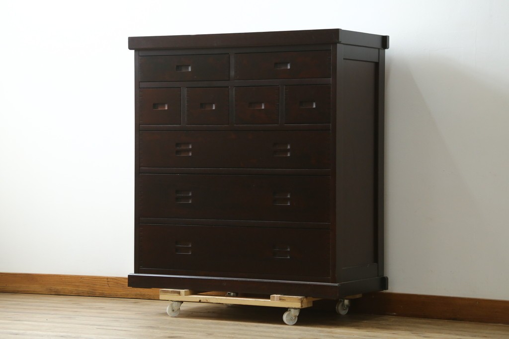 中古　民芸家具　和光　NEW北樹　和モダンデザイン　上品な佇まいのチェスト　(R-090348)