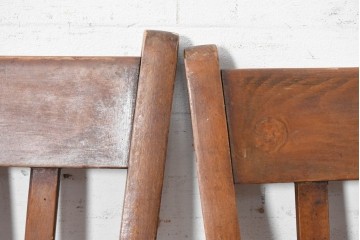 イギリスヴィンテージ　すっきりとしたシルエットのダイニングチェア4脚セット(R-090352)