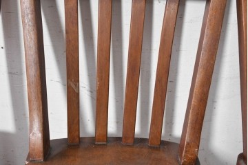 イギリスヴィンテージ　すっきりとしたシルエットのダイニングチェア4脚セット(R-090352)