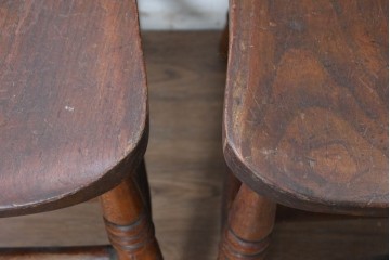 イギリスヴィンテージ　すっきりとしたシルエットのダイニングチェア4脚セット(R-090352)
