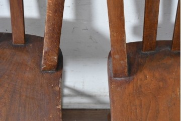 イギリスヴィンテージ　すっきりとしたシルエットのダイニングチェア4脚セット(R-090352)