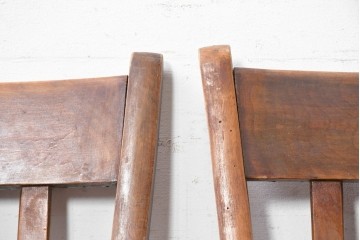 イギリスヴィンテージ　すっきりとしたシルエットのダイニングチェア4脚セット(R-090353)