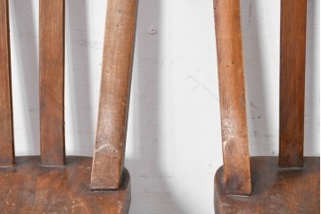 イギリスヴィンテージ　すっきりとしたシルエットのダイニングチェア4脚セット(R-090353)