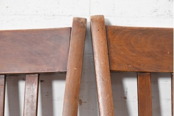 イギリスヴィンテージ　すっきりとしたシルエットのダイニングチェア4脚セット(R-090353)