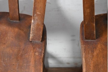 イギリスヴィンテージ　すっきりとしたシルエットのダイニングチェア4脚セット(R-090354)