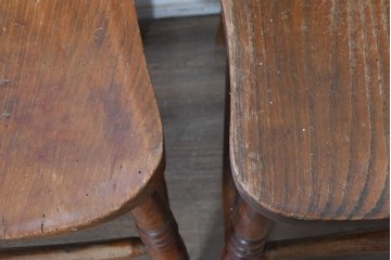 イギリスヴィンテージ　すっきりとしたシルエットのダイニングチェア4脚セット(R-090354)