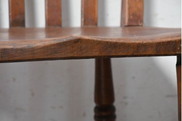 イギリスヴィンテージ　すっきりとしたシルエットのダイニングチェア4脚セット(R-090356)