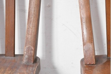 イギリスヴィンテージ　すっきりとしたシルエットのダイニングチェア3脚セット(R-090357)
