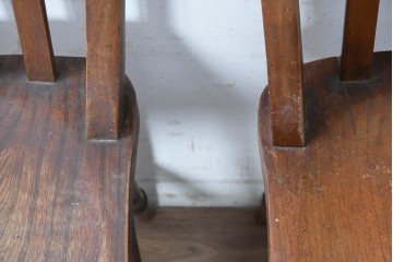イギリスヴィンテージ　すっきりとしたシルエットのダイニングチェア3脚セット(R-090357)