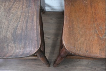 イギリスヴィンテージ　すっきりとしたシルエットのダイニングチェア3脚セット(R-090357)