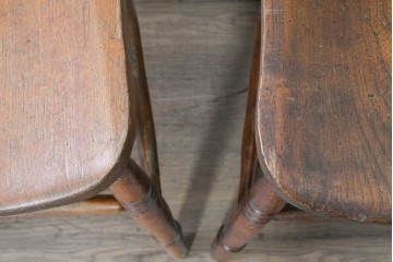 イギリスヴィンテージ　すっきりとしたシルエットのダイニングチェア3脚セット(R-090357)