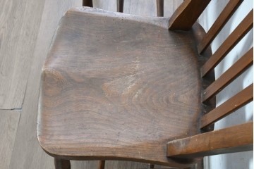 イギリスヴィンテージ　すっきりとしたシルエットのダイニングチェア2脚セット(R-090358)