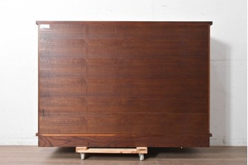 中古　美品　岩谷堂箪笥　重厚な木目と金具が存在感を放つサイドボード　(R-090362)