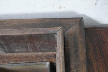 和製アンティーク　1900年から1940年頃　激レア!　超ド級サイズ!!　歴史的希少品!!!　指物師 指亀作　深川金融トップの特注品　特大欅(ケヤキ)帳場火鉢　(R-090367)