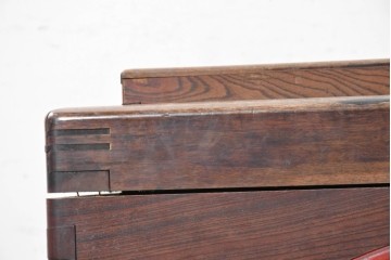 和製アンティーク　1900年から1940年頃　激レア!　超ド級サイズ!!　歴史的希少品!!!　指物師 指亀作　深川金融トップの特注品　特大欅(ケヤキ)帳場火鉢　(R-090367)