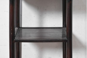 中国ヴィンテージ　アンティーク調　端正な佇まいのオリエンタルな花台　(R-090371)