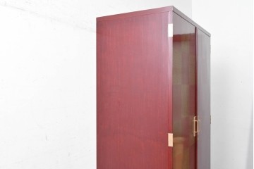 中古　美品　最高級品　桐材　漆塗り　市松模様がお洒落なワードローブ　(R-090373)
