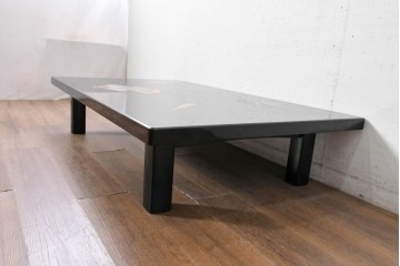 中古　美品　輪島塗　和の趣を楽しめる扇面文様の座卓　(R-090374)