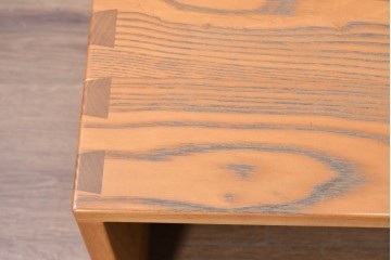 中古　美品　国産　木目が引き立つセパレートローテーブル　(R-090376)