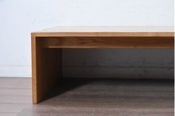 中古　美品　国産　木目が引き立つセパレートローテーブル　(R-090376)