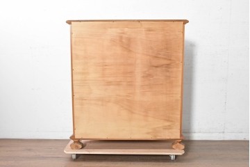 中古　美品　イタリア　曲げガラス入りの上品なガラスキャビネット　(R-090380)