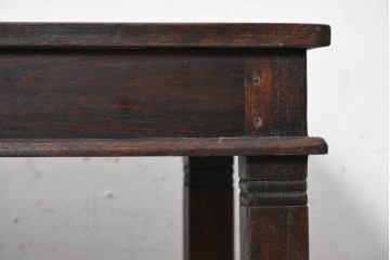 アジアンヴィンテージ　バンブー　竹細工の天板が軽やかなサイドテーブル　(R-090383)