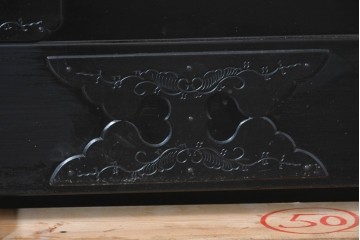 和製ヴィンテージ　美品　希少カラー!!　シックな黒漆塗りが美しい仙台箪笥　(R-090394)