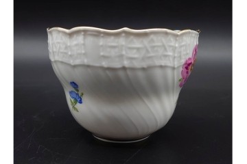 ドイツ製　Meissen(マイセン)　ベーシックフラワー　一つ花デザイン　繊細な花絵が美しいカップ&ソーサー6客セット　外箱付き　(R-090399)