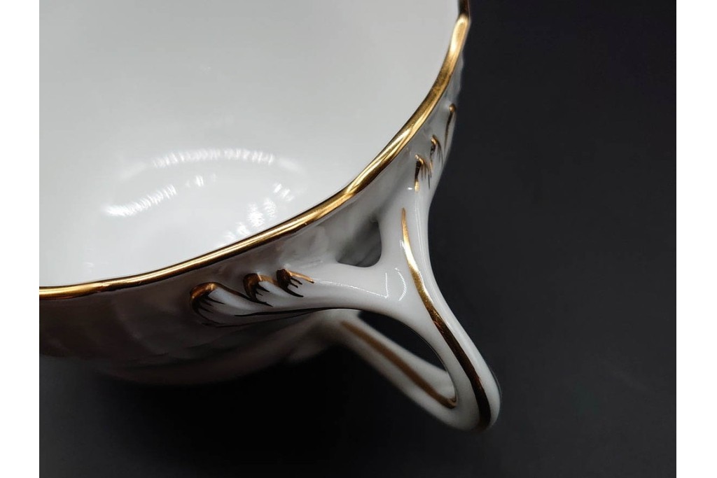 ドイツ製　Meissen(マイセン)　ベーシックフラワー　一つ花デザイン　繊細な花絵が美しいカップ&ソーサー6客セット　外箱付き　(R-090399)