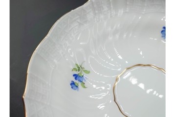 ドイツ製　Meissen(マイセン)　ベーシックフラワー　一つ花デザイン　繊細な花絵が美しいカップ&ソーサー6客セット　外箱付き　(R-090399)