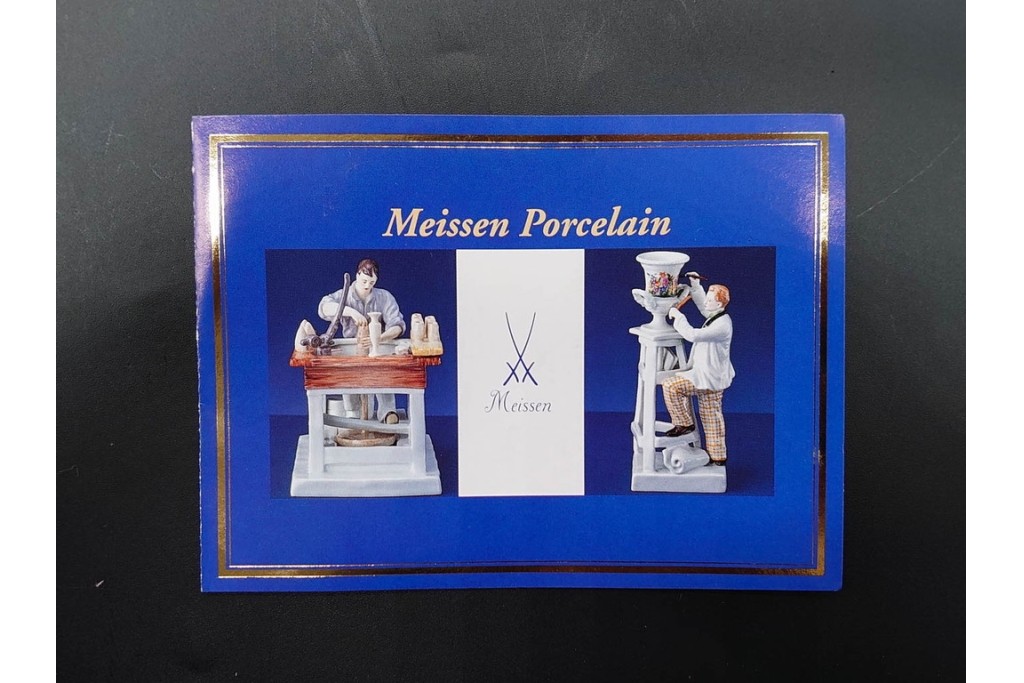 ドイツ製　Meissen(マイセン)　ベーシックフラワー　一つ花デザイン　繊細な花絵が美しいカップ&ソーサー6客セット　外箱付き　(R-090399)