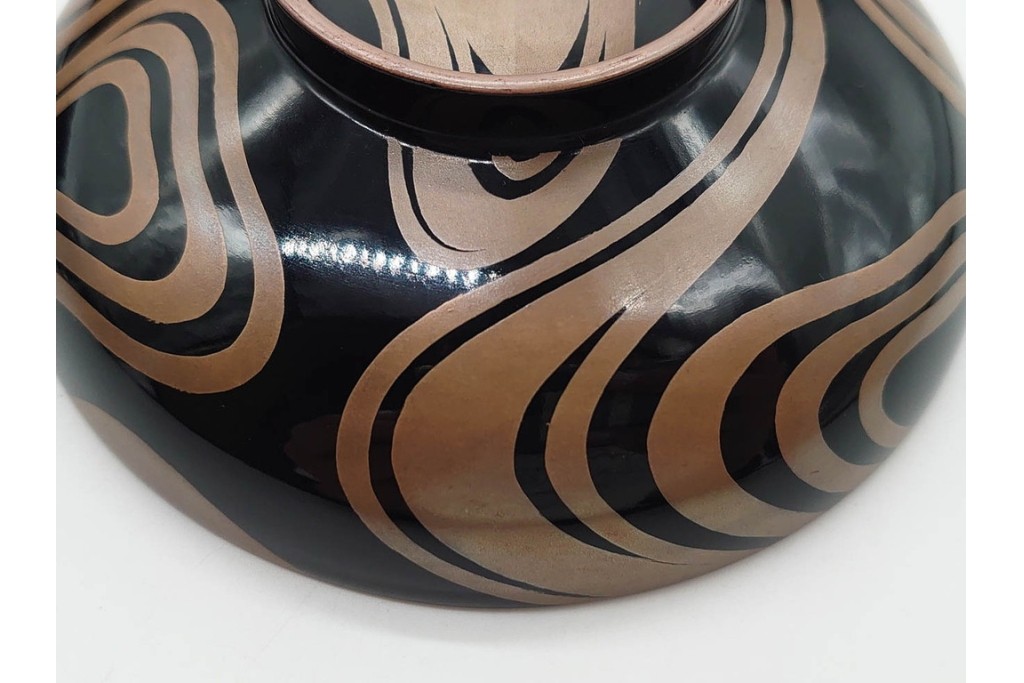 輪島塗　金井日華堂造(金井武助)　木製　漆器　優美な流水蒔絵吸物椀5点セット　共箱付き　(R-090401)