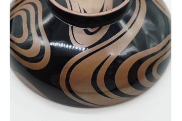 輪島塗　金井日華堂造(金井武助)　木製　漆器　優美な流水蒔絵吸物椀5点セット　共箱付き　(R-090401)