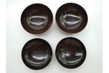 輪島塗　金井日華堂造(金井武助)　木製　漆器　優美な流水蒔絵吸物椀5点セット　共箱付き　(R-090401)