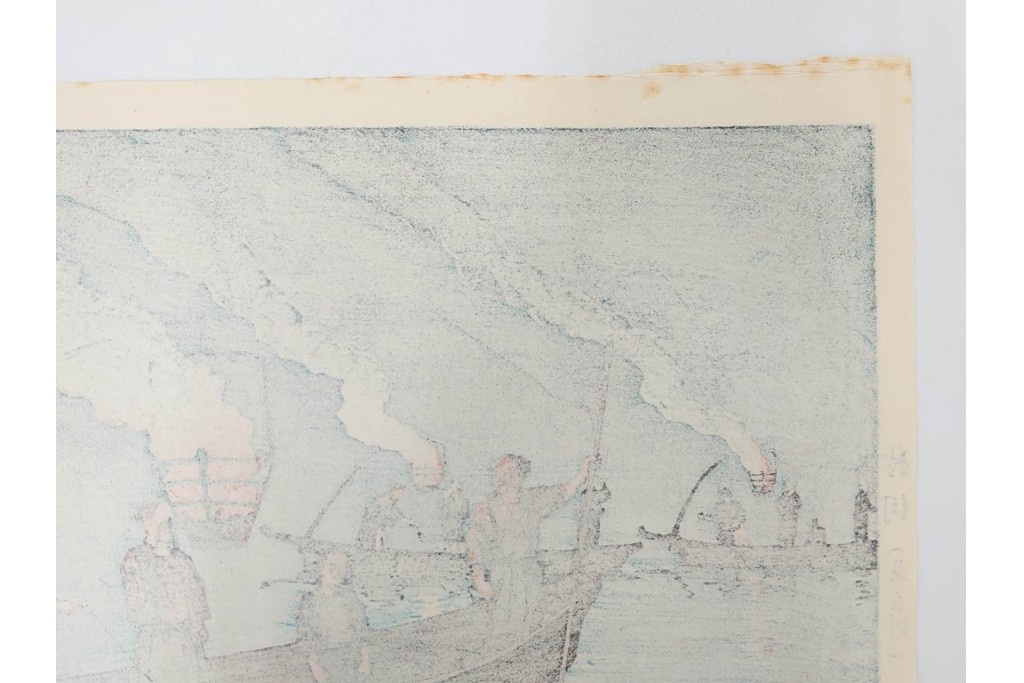 真作　昭和54年　後摺り　「川瀬巴水 風景木版画二撰」　絶筆 平泉金色堂・鵜飼(長良川)　限定350部　外箱付き　(R-090402)