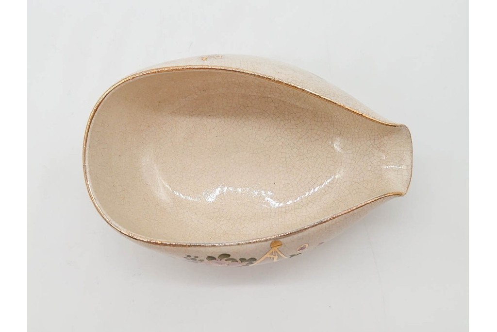 陸軍歩兵学校　分遣紀念　上品な草花文の茶器セット　(R-090403)
