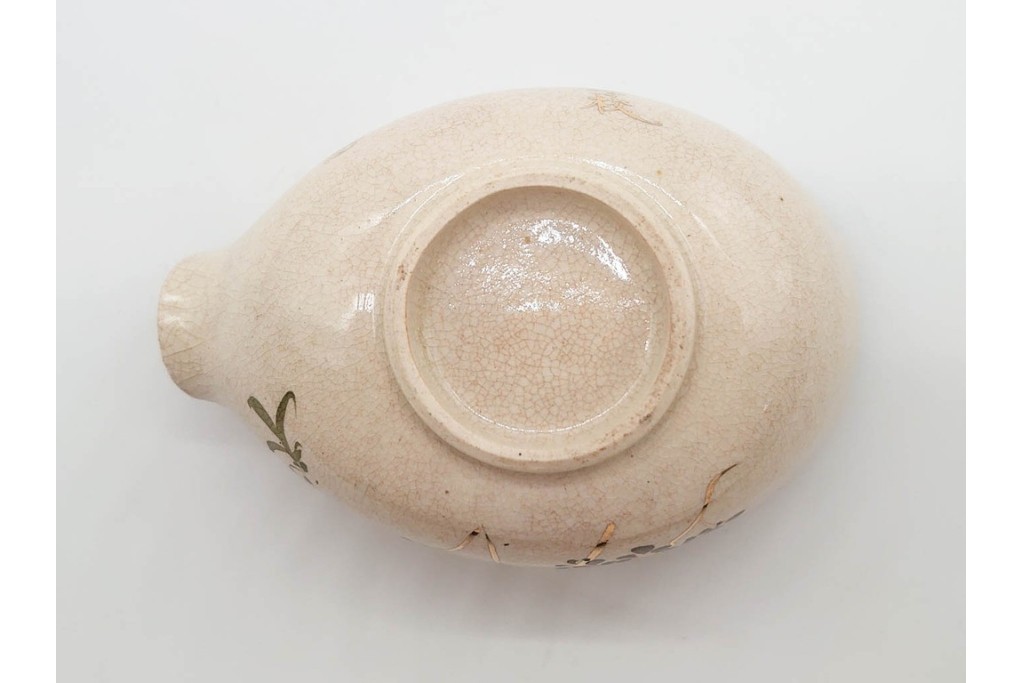 陸軍歩兵学校　分遣紀念　上品な草花文の茶器セット　(R-090403)