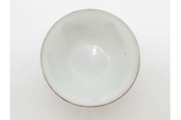 唐物　成化年製　南京染付　馬図が目を引く煎茶碗5点セット　外箱付き　(R-090407)