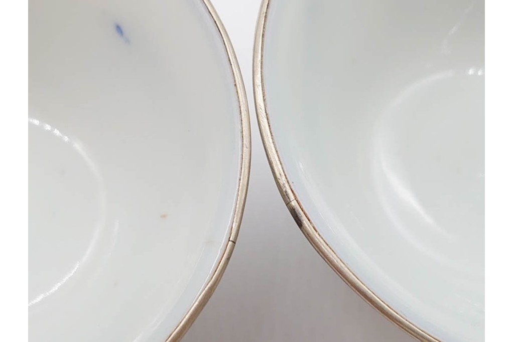 唐物　成化年製　南京染付　馬図が目を引く煎茶碗5点セット　外箱付き　(R-090407)