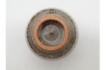 人間国宝 島岡達三　益子焼　象嵌が味わい深い夫婦湯呑セット　(R-090409)