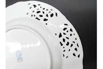 ハンガリー　HEREND(ヘレンド)　花絵　華やかなオープンワークプレート　(R-090412)