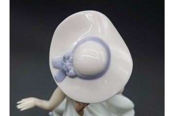 スペイン製　LLADRO(リヤドロ)　「春の花かご」　5790　花かごを抱えた少女のフィギュリン　(R-090413)