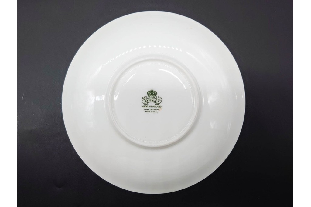 イギリス　AYNSLEY(エインズレイ)　オーチャードゴールド　華やかなカップ&ソーサー2点セット　(R-090415)