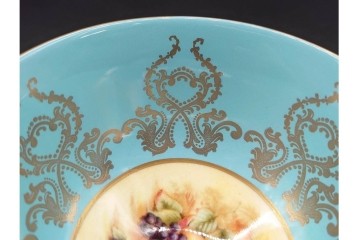 イギリス　AYNSLEY(エインズレイ)　オーチャードゴールド　華やかなカップ&ソーサー2点セット　(R-090415)