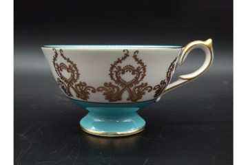 イギリス　AYNSLEY(エインズレイ)　オーチャードゴールド　華やかなカップ&ソーサー2点セット　(R-090415)
