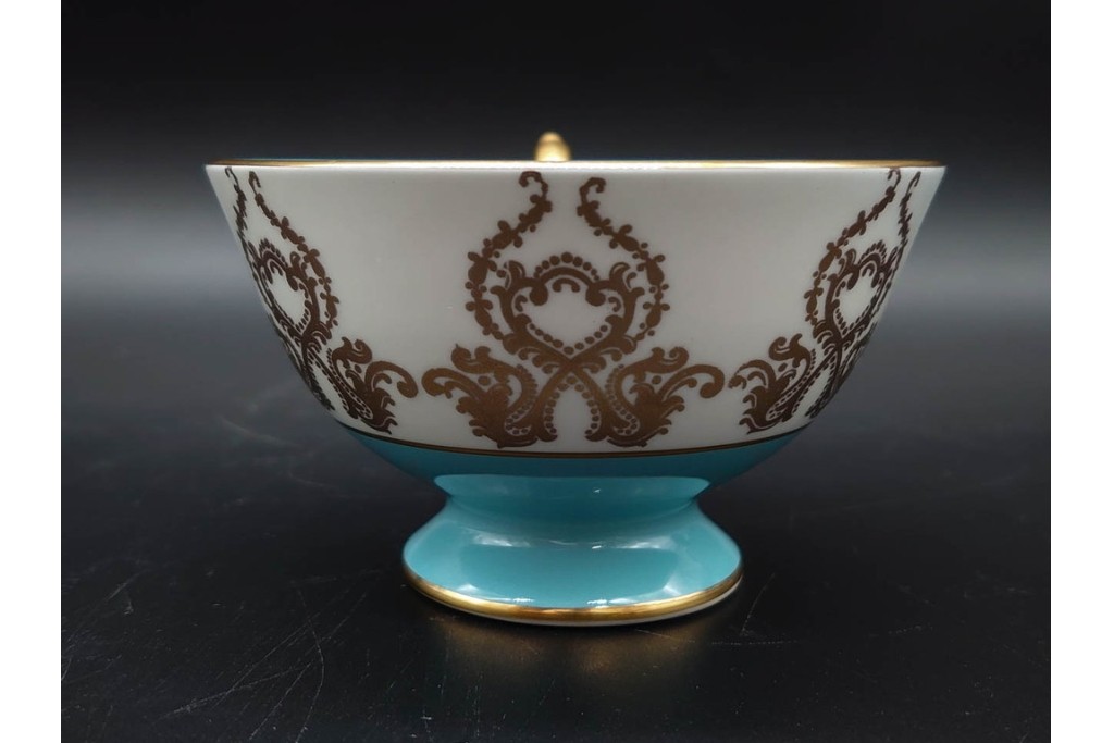 イギリス　AYNSLEY(エインズレイ)　オーチャードゴールド　華やかなカップ&ソーサー2点セット　(R-090415)