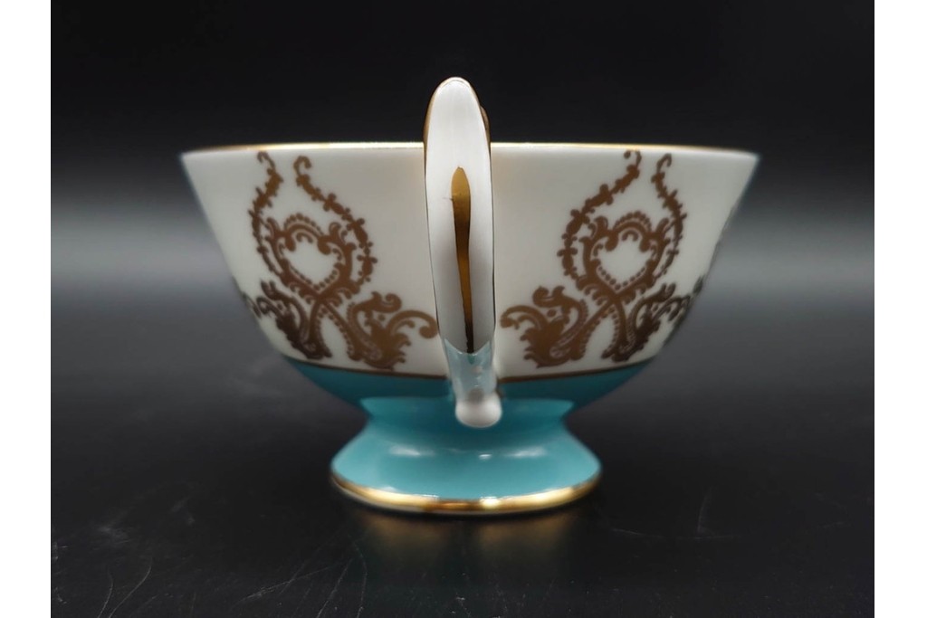 イギリス　AYNSLEY(エインズレイ)　オーチャードゴールド　華やかなカップ&ソーサー2点セット　(R-090415)