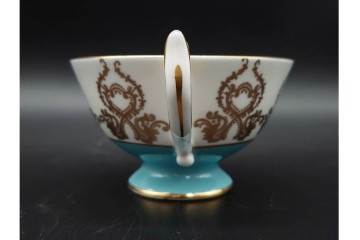 イギリス　AYNSLEY(エインズレイ)　オーチャードゴールド　華やかなカップ&ソーサー2点セット　(R-090415)